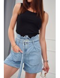 Women\'s high-waisted denim shorts MP72612 - Online store - Boutique